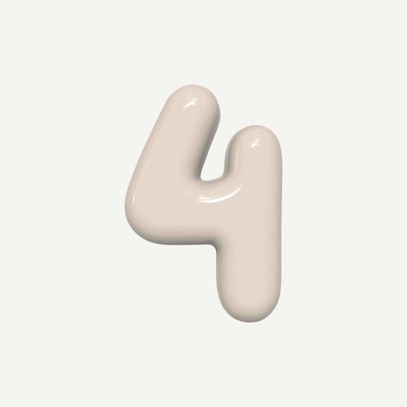 Number 4 – handcrafted ceramic decor