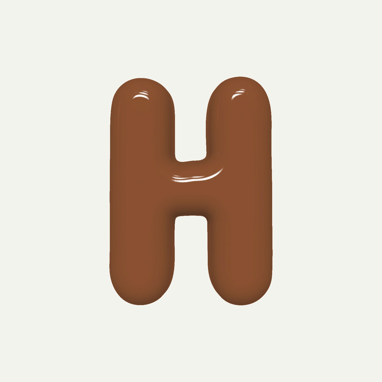 Letter H – handcrafted ceramic decor
