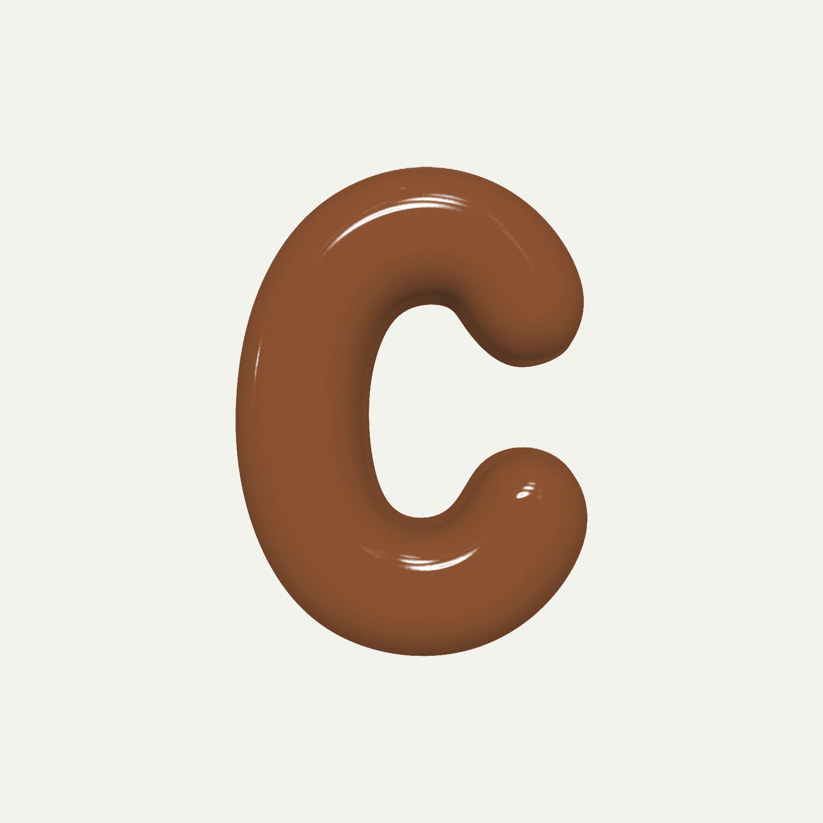 Letter C – handcrafted ceramic decor