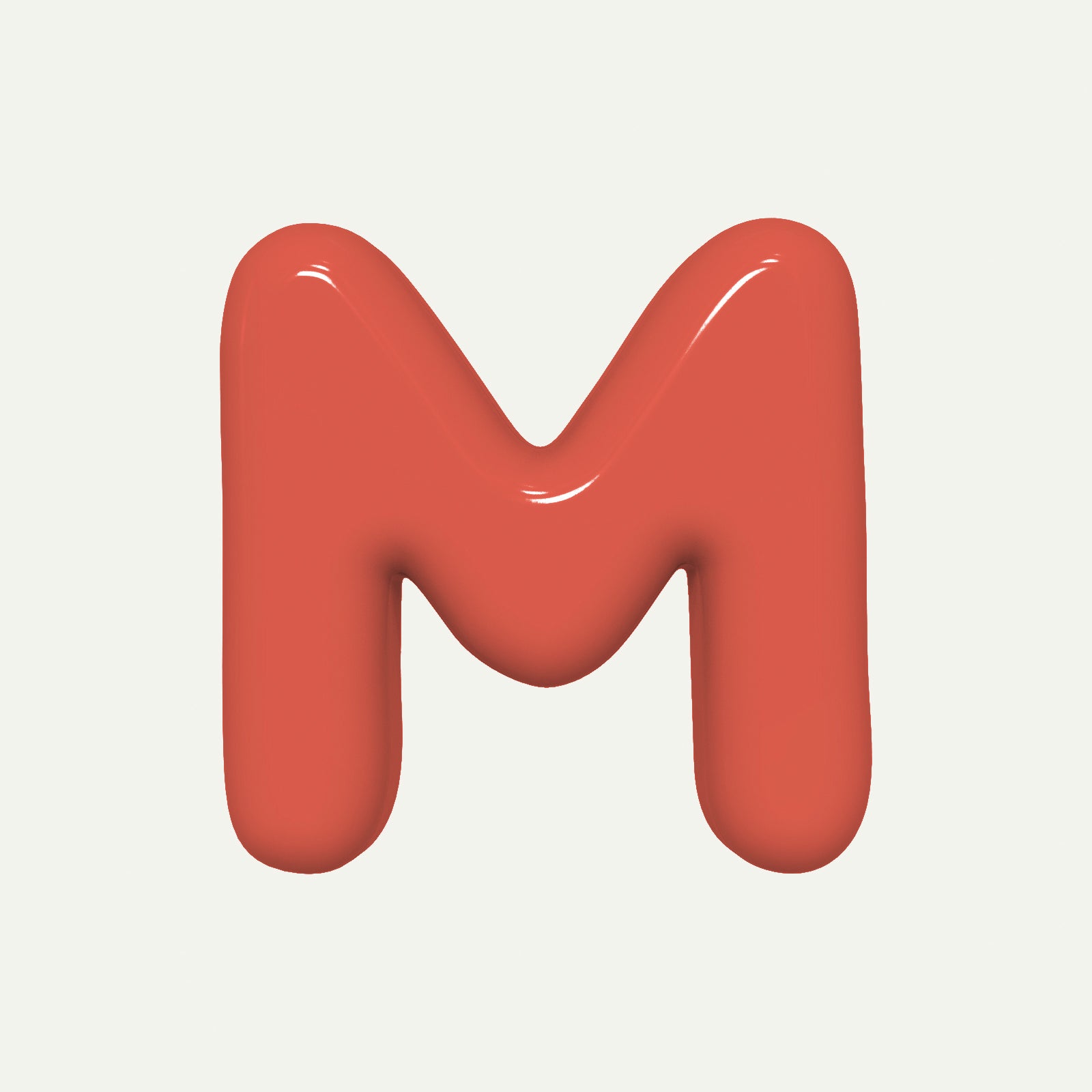 Letter M – handcrafted ceramic decor