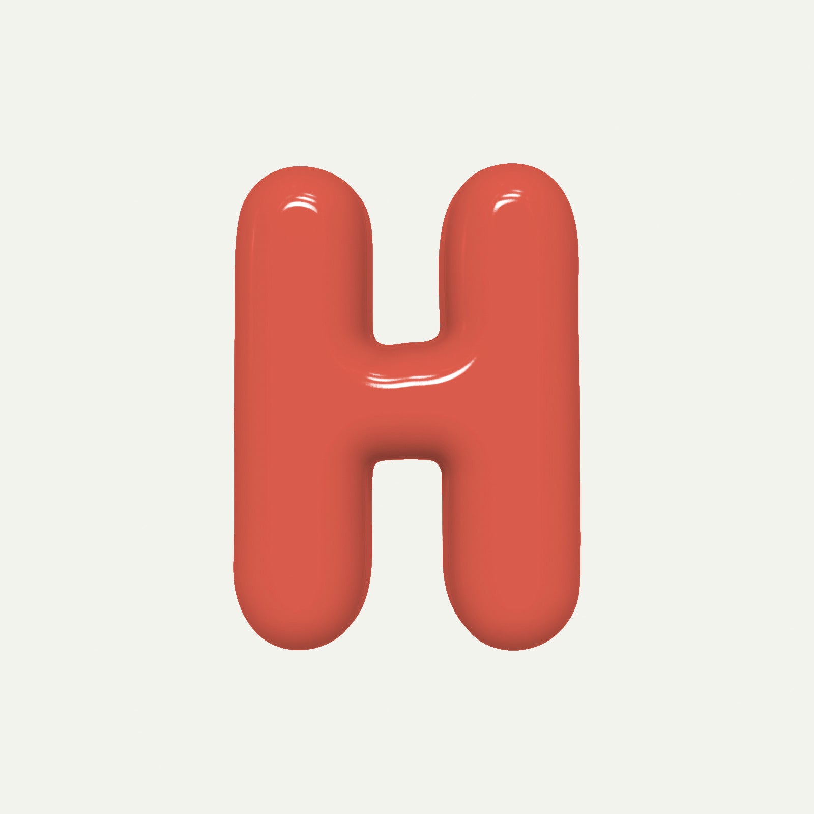 Letter H – handcrafted ceramic decor