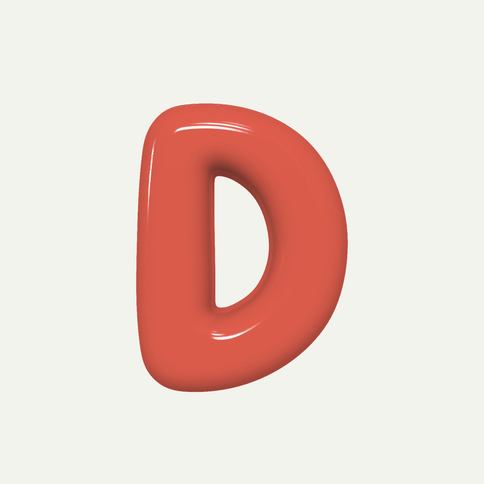 Letter D – handcrafted ceramic decor