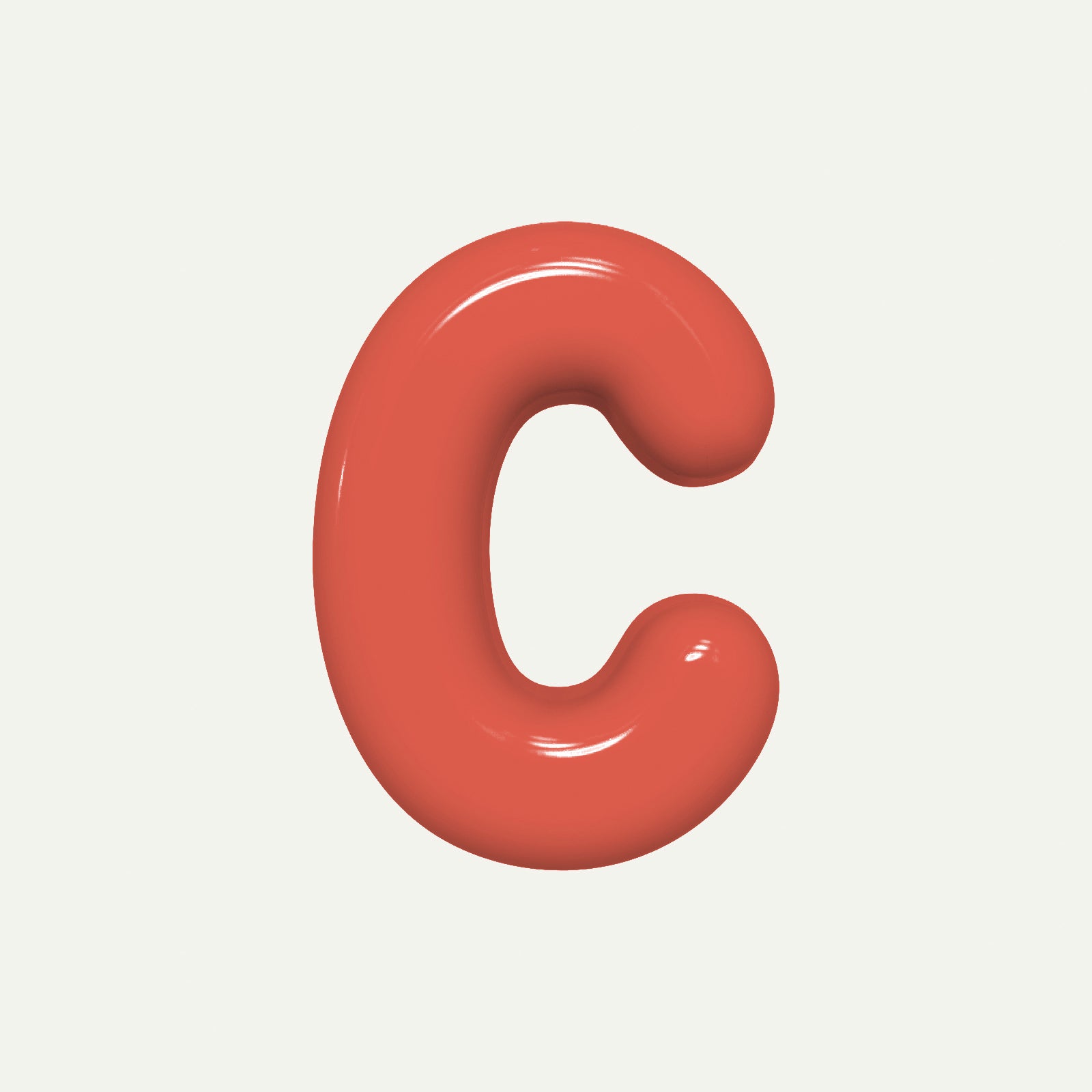 Letter C – handcrafted ceramic decor