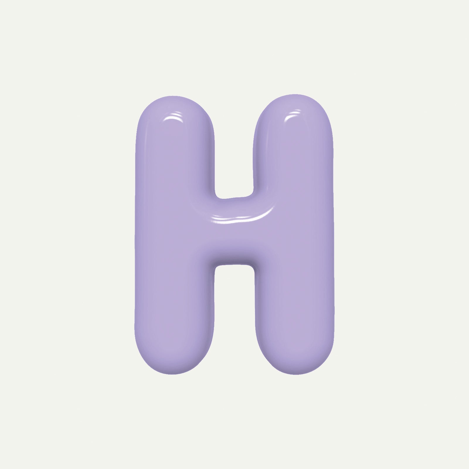 Letter H – handcrafted ceramic decor