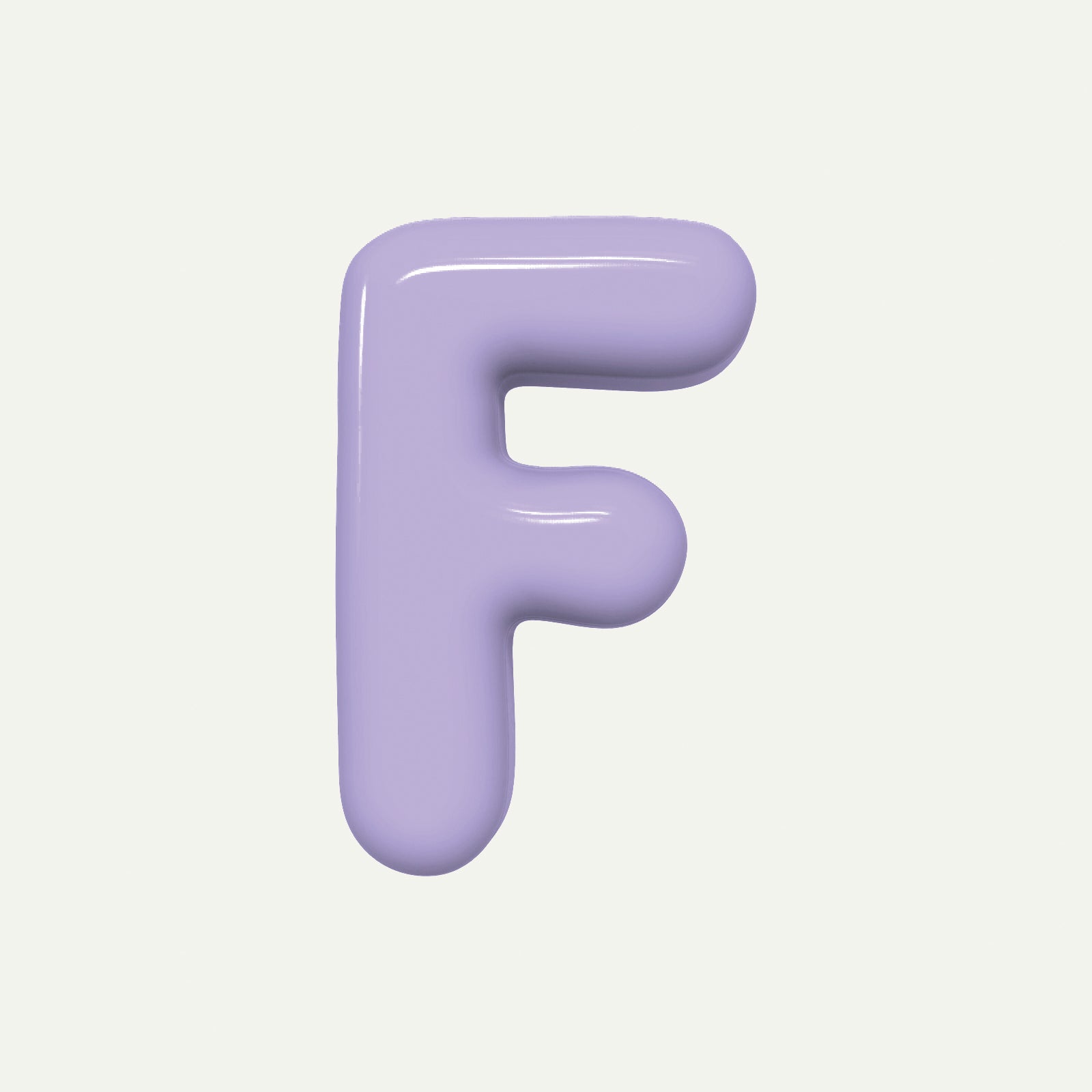 Letter F – handcrafted ceramic decor
