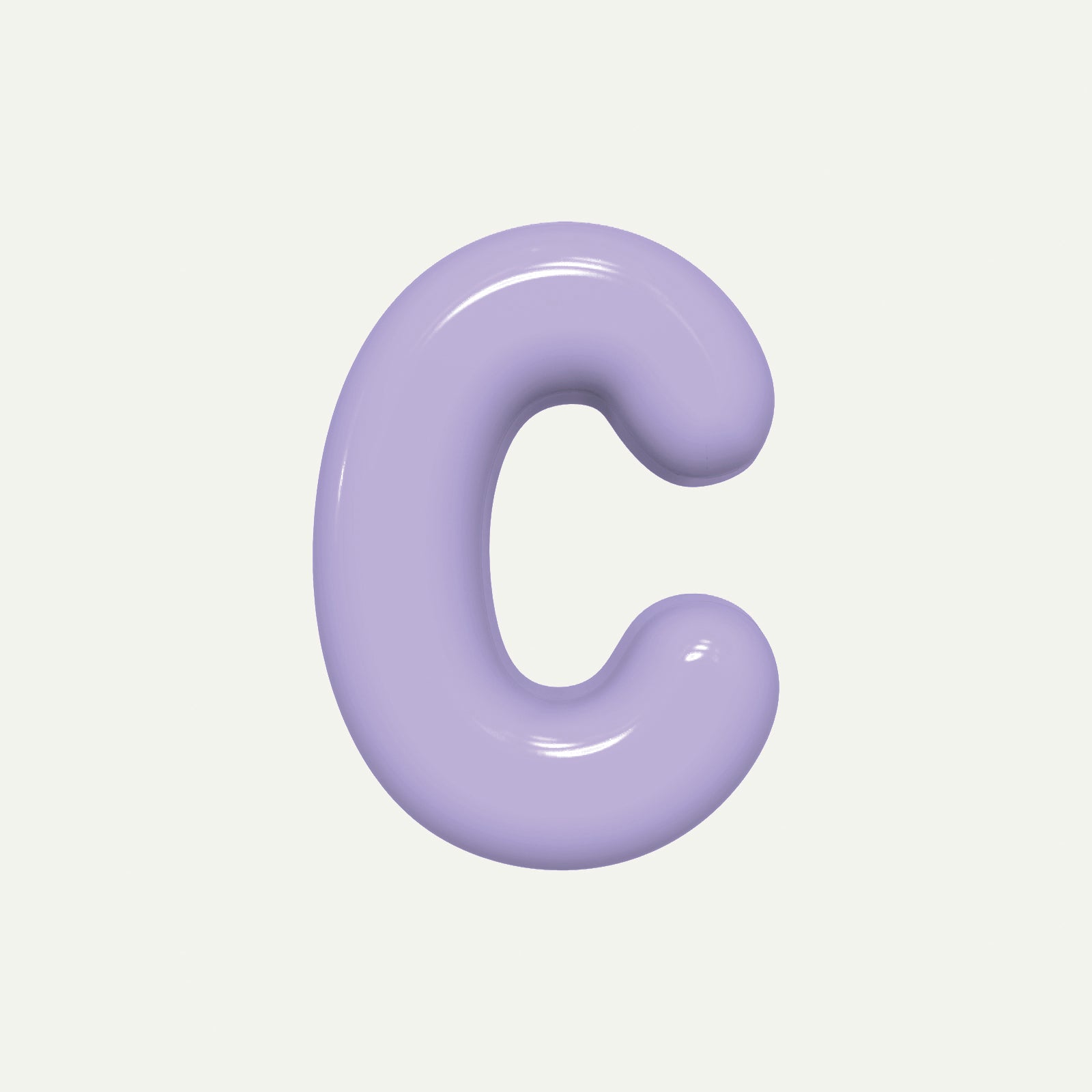Letter C – handcrafted ceramic decor