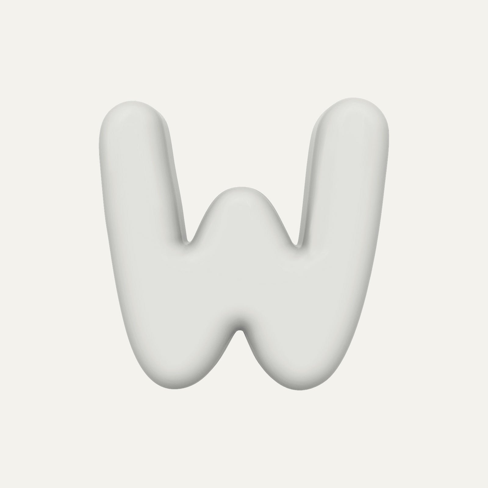 Letter W – handcrafted ceramic decor