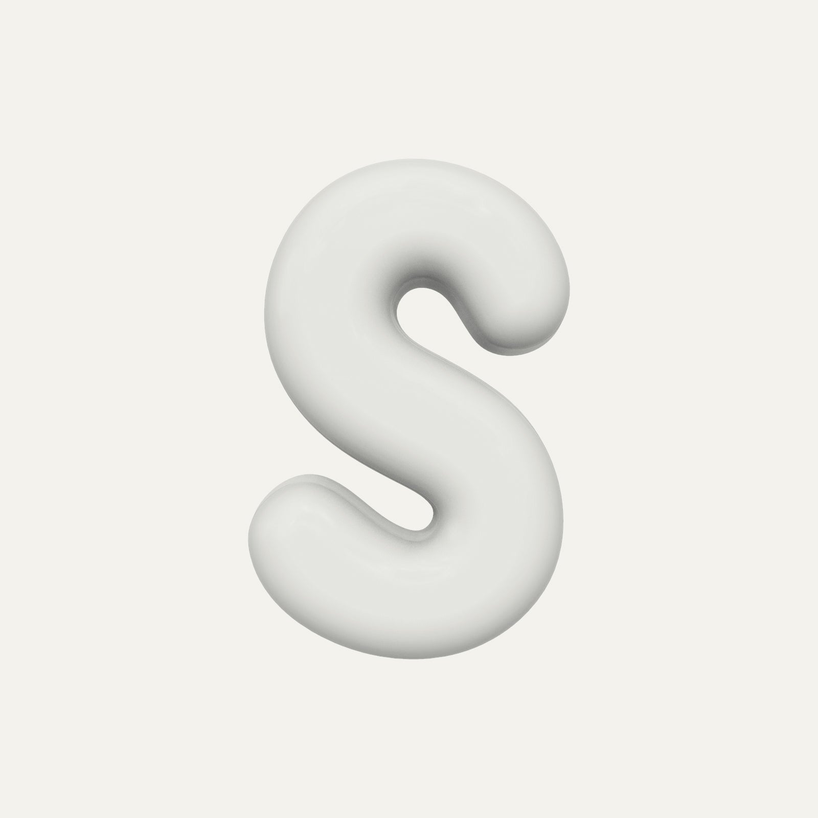 Letter S – handcrafted ceramic decor