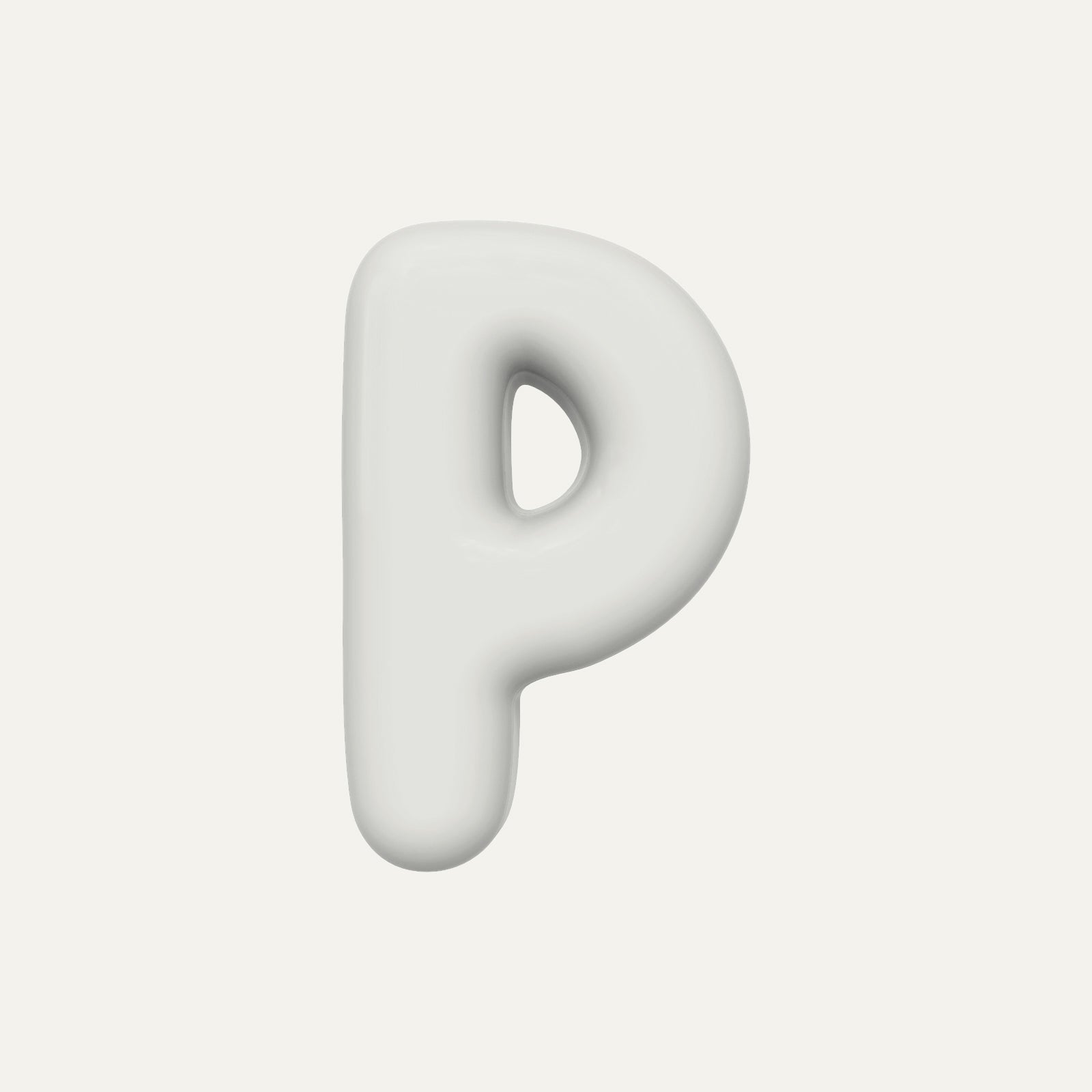 Letter P – handcrafted ceramic decor