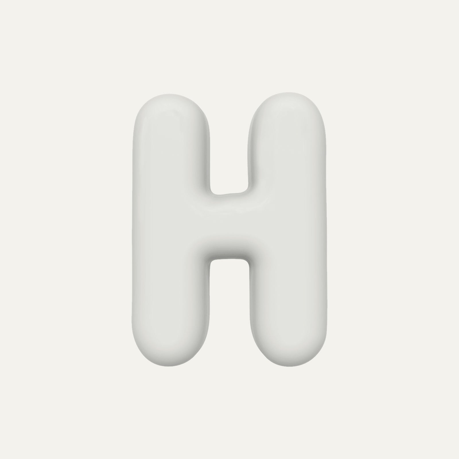 Letter H – handcrafted ceramic decor