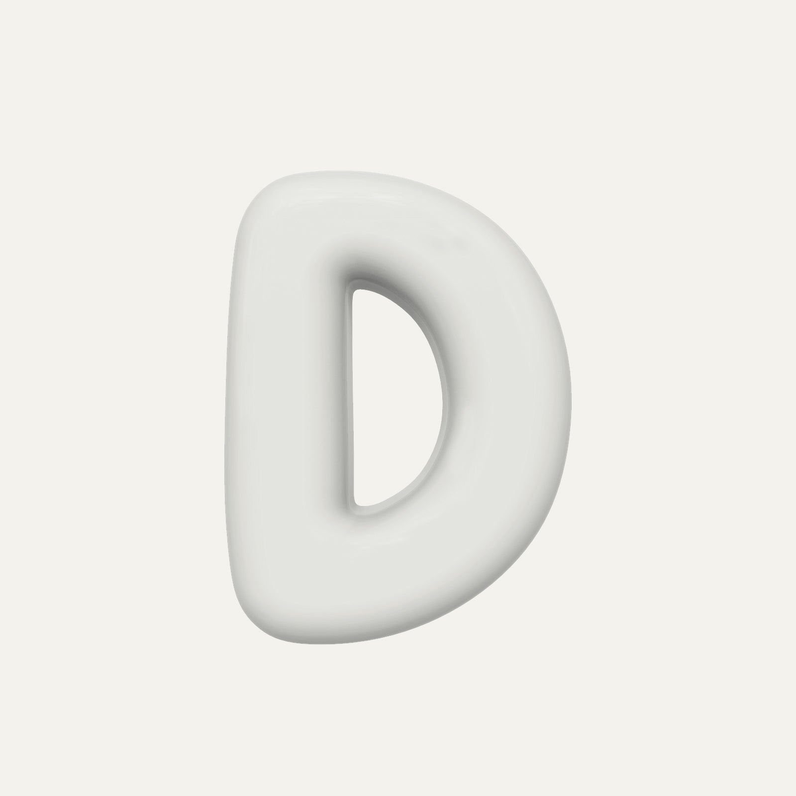 Letter D – handcrafted ceramic decor