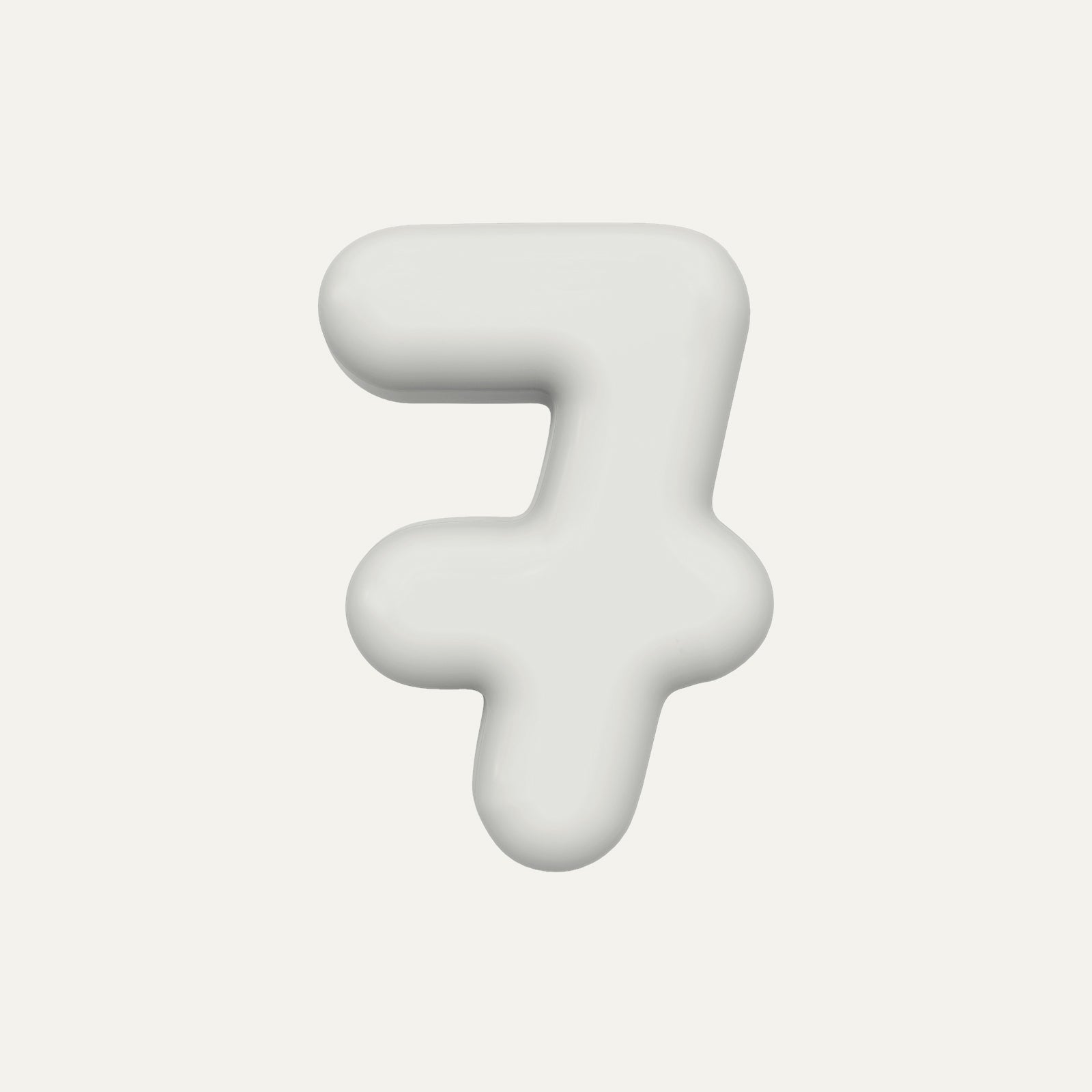 Number 7 – handcrafted ceramic decor