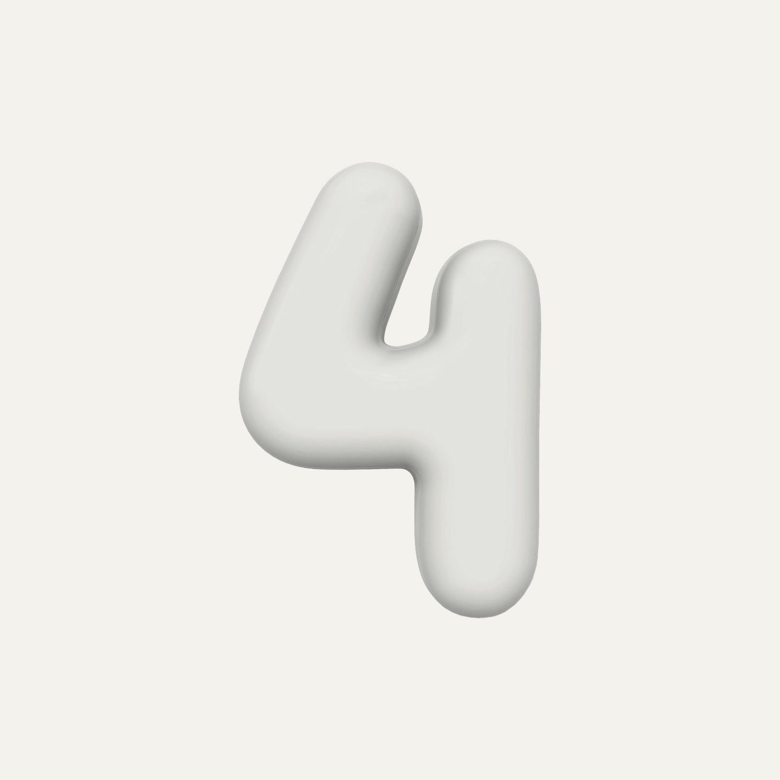 Number 4 – handcrafted ceramic decor