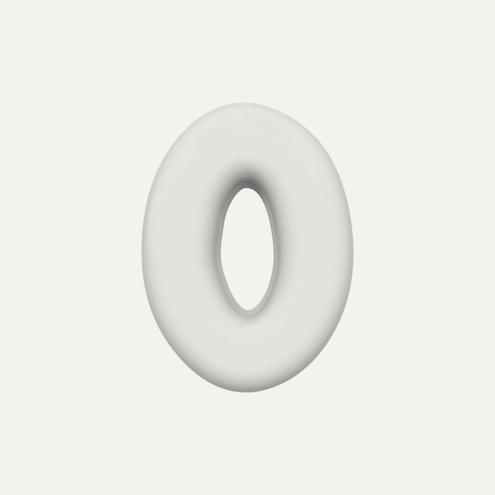 Number 0 – handcrafted ceramic decor