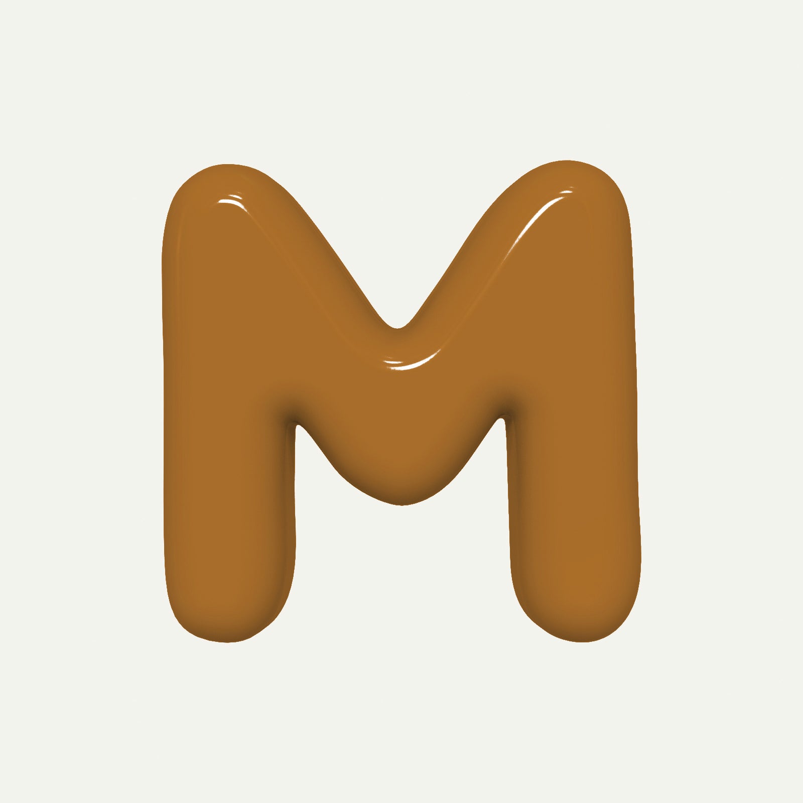 Letter M – handcrafted ceramic decor