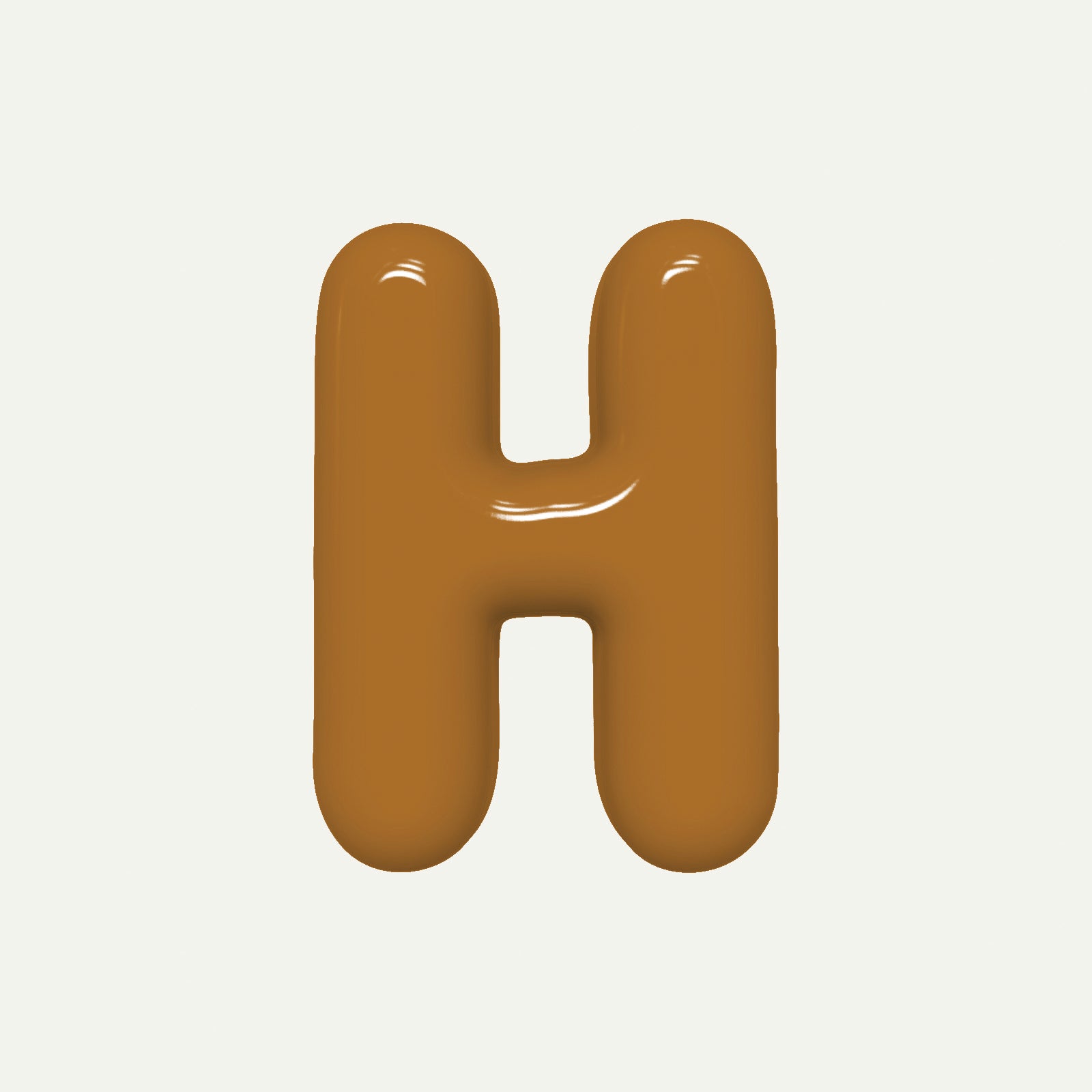 Letter H – handcrafted ceramic decor