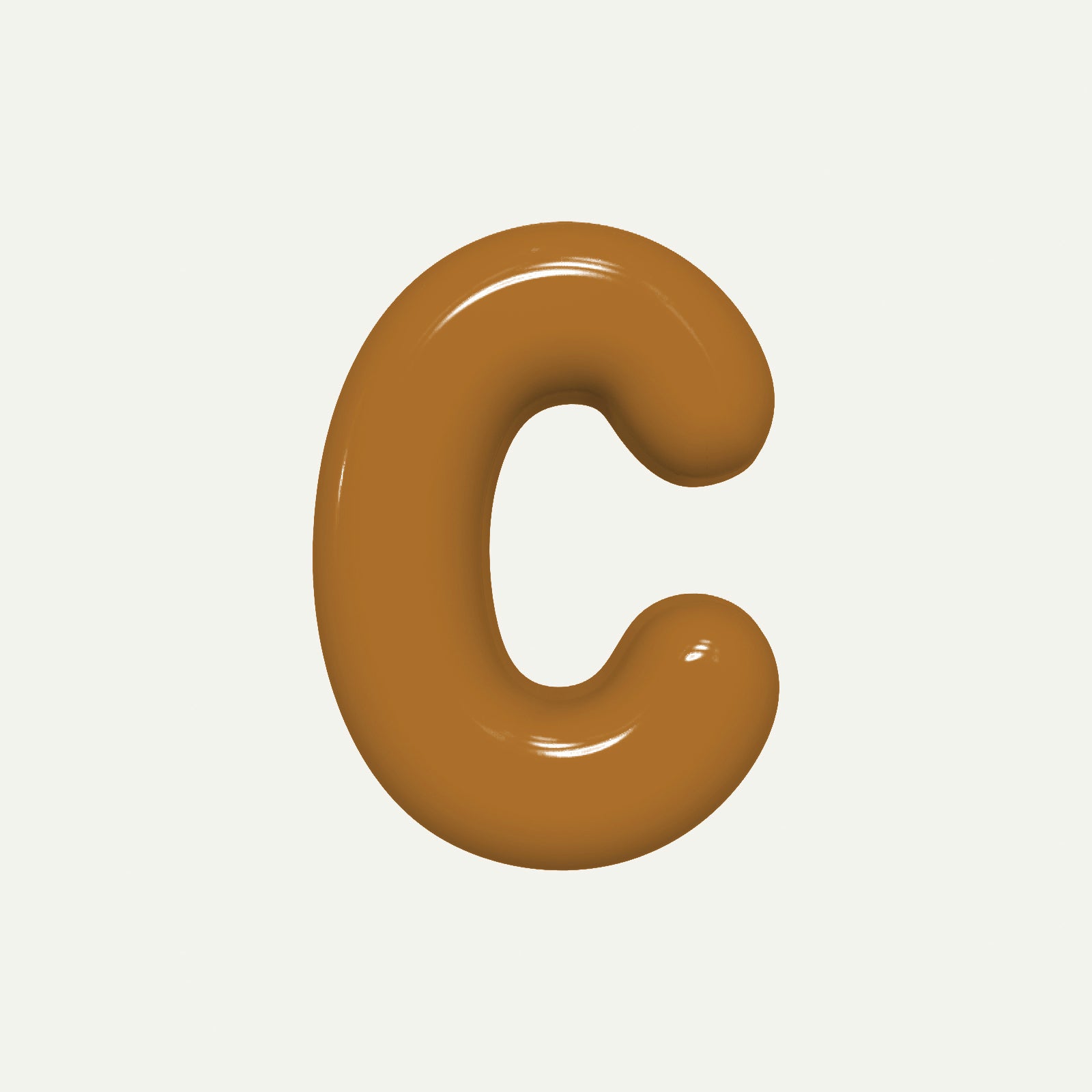 Letter C – handcrafted ceramic decor