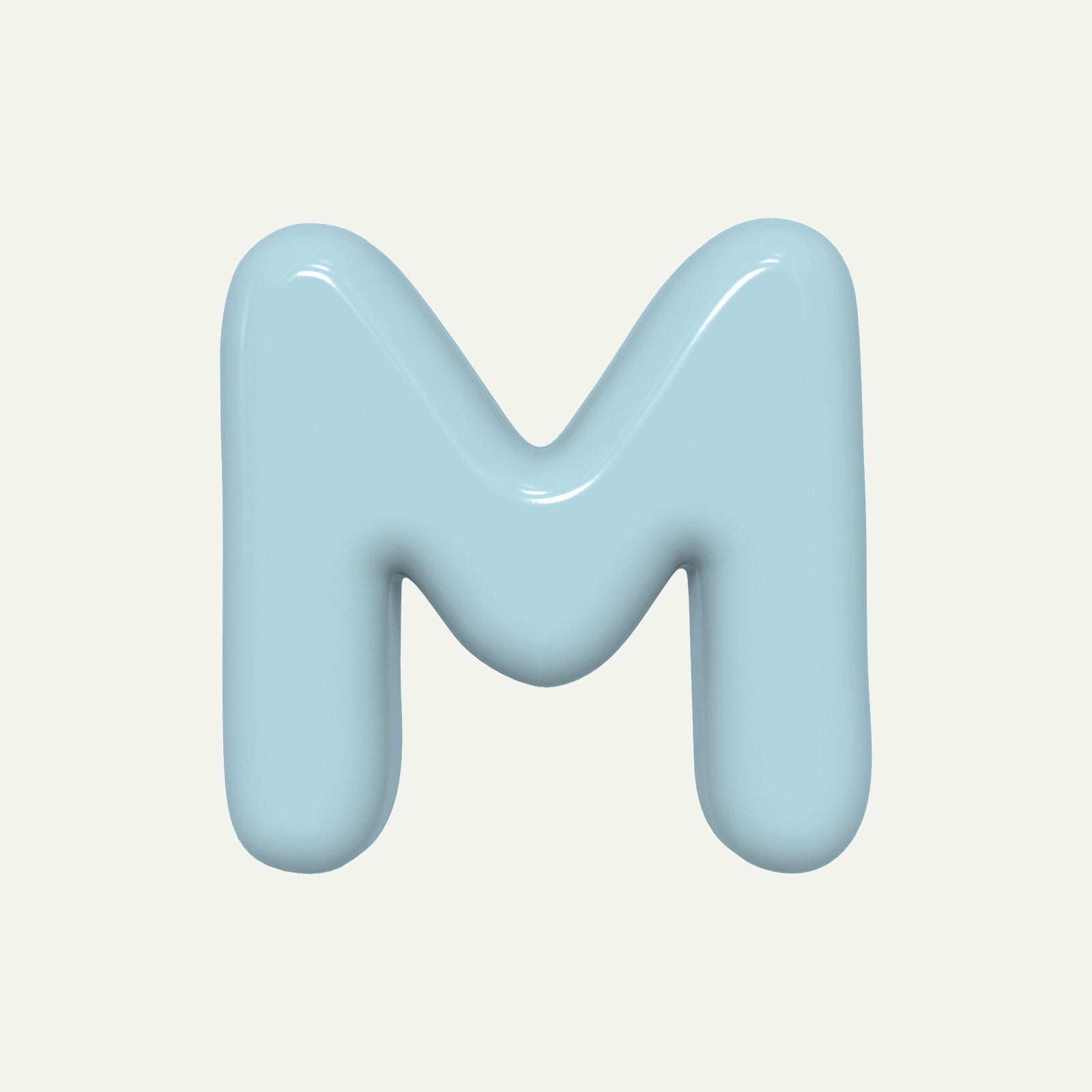 Letter M – handcrafted ceramic decor