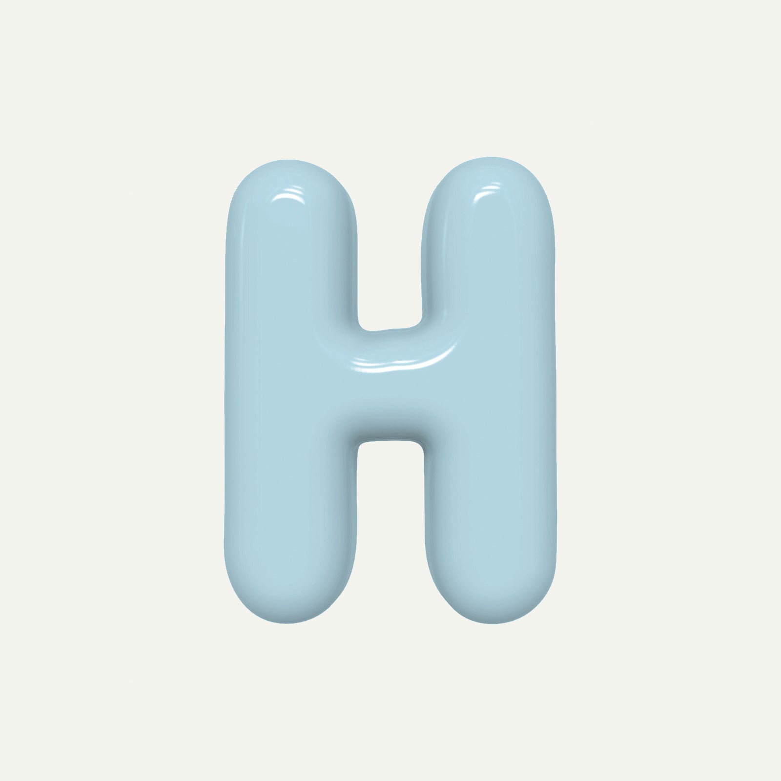 Letter H – handcrafted ceramic decor