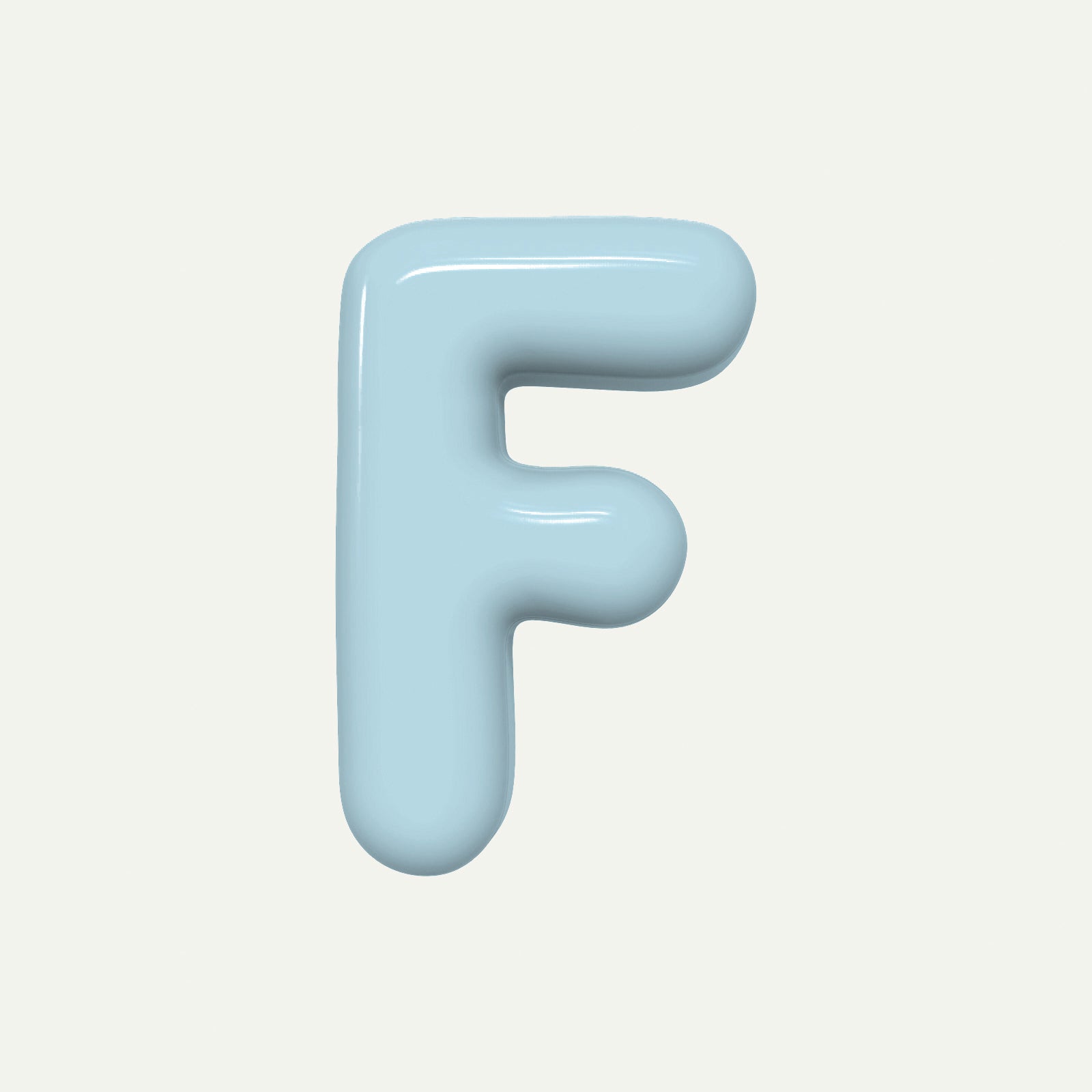 Letter F – handcrafted ceramic decor