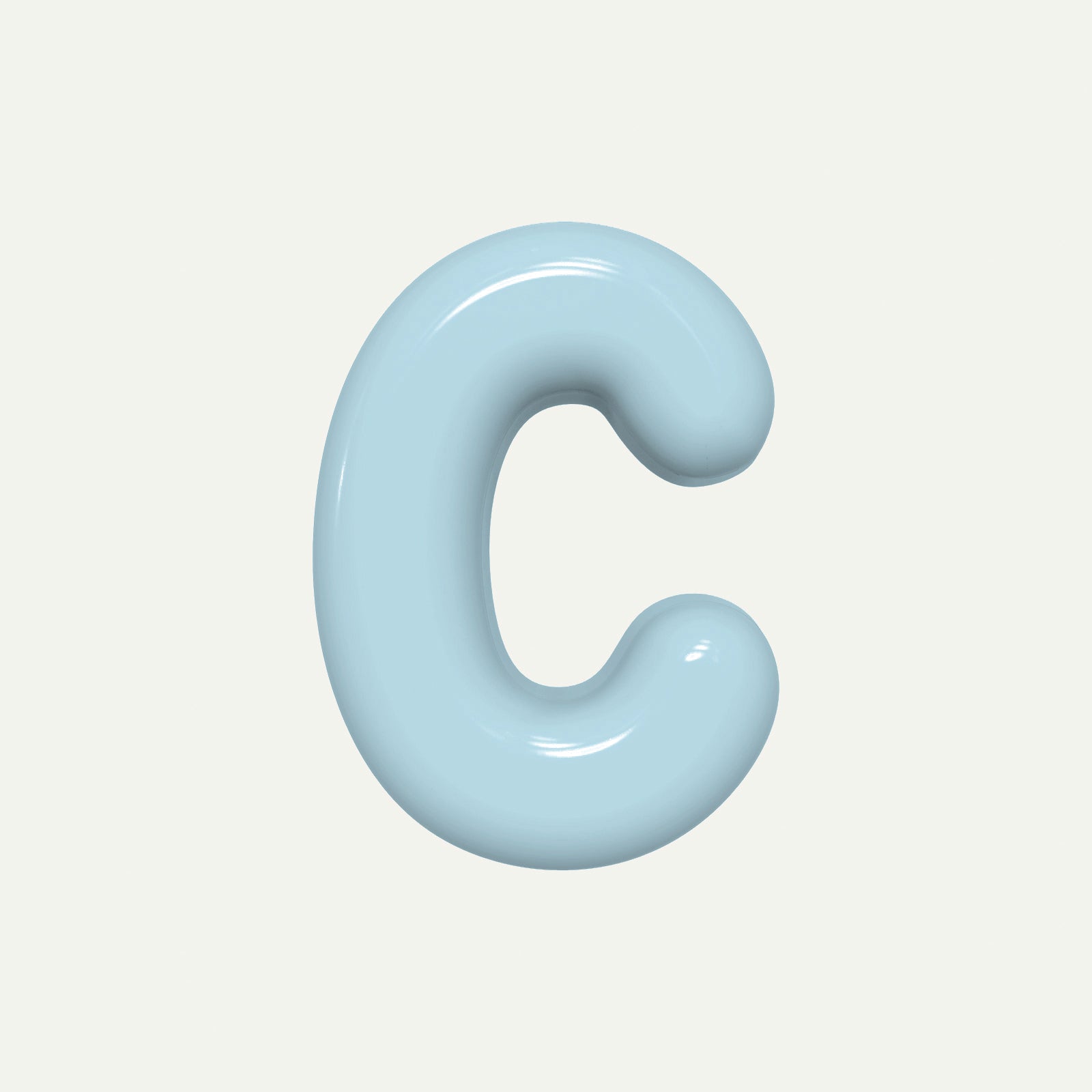 Letter C – handcrafted ceramic decor