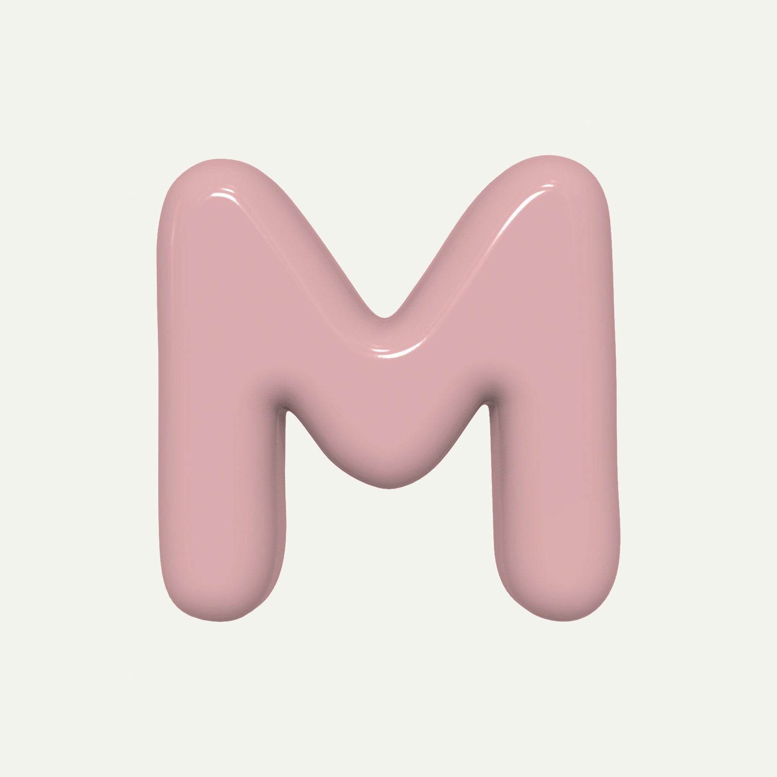 Letter M – handcrafted ceramic decor