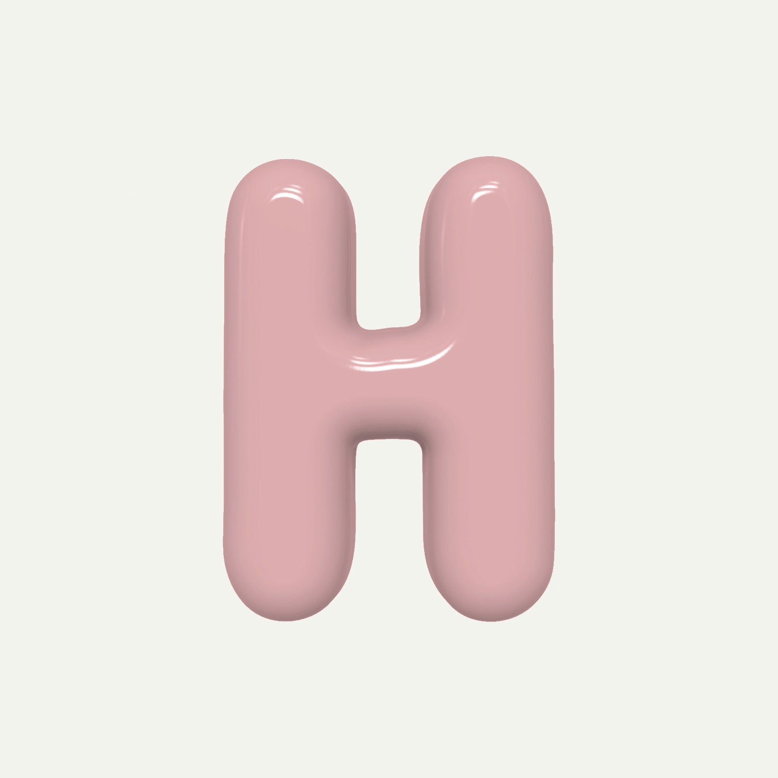 Letter H – handcrafted ceramic decor