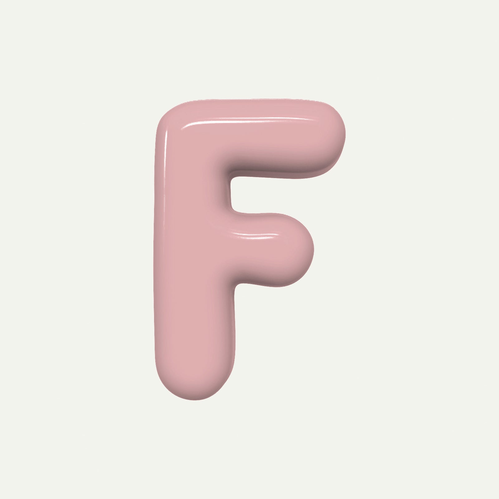 Letter F – handcrafted ceramic decor