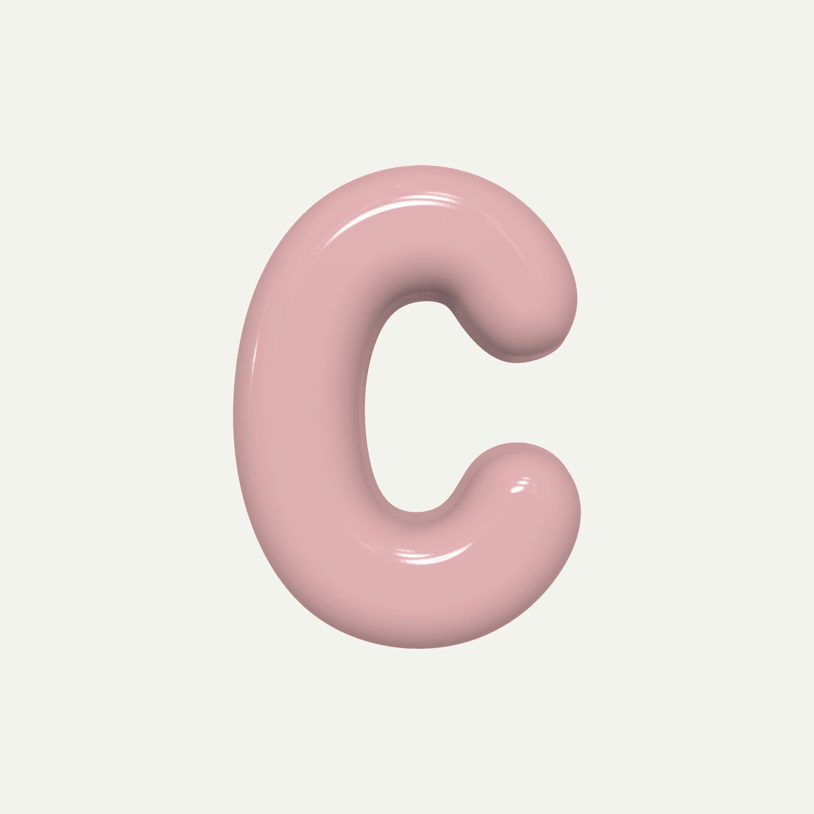 Letter C – handcrafted ceramic decor