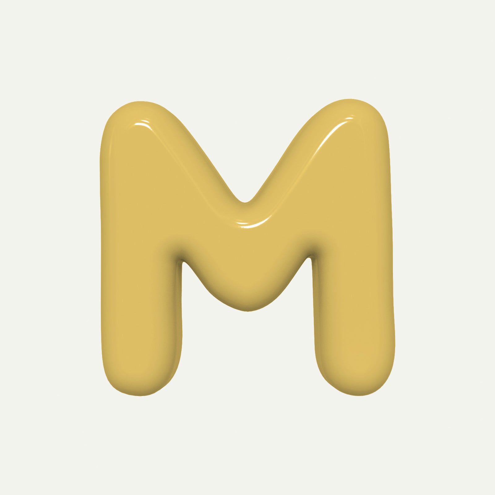 Letter M – handcrafted ceramic decor