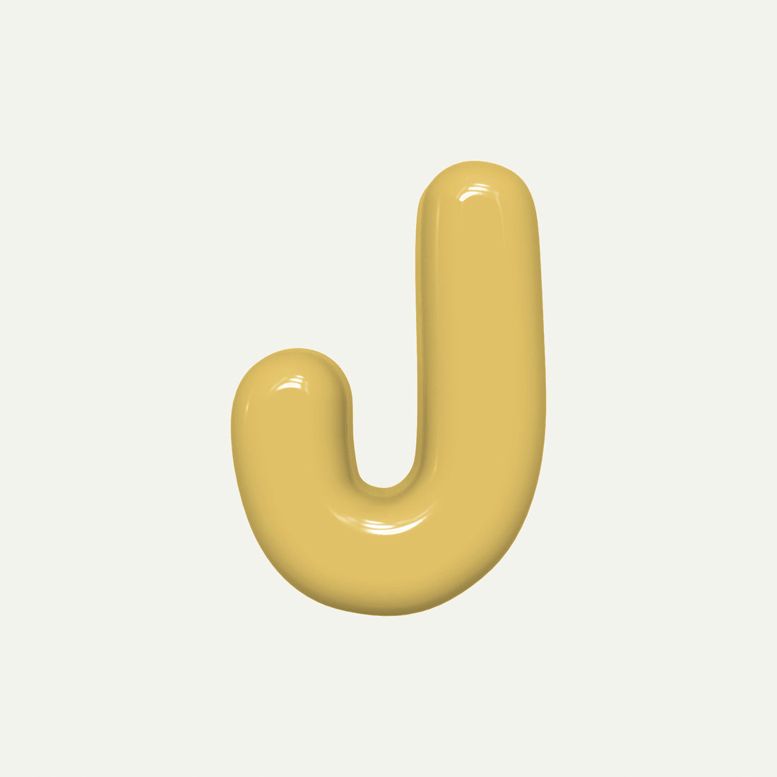 Letter J – handcrafted ceramic decor