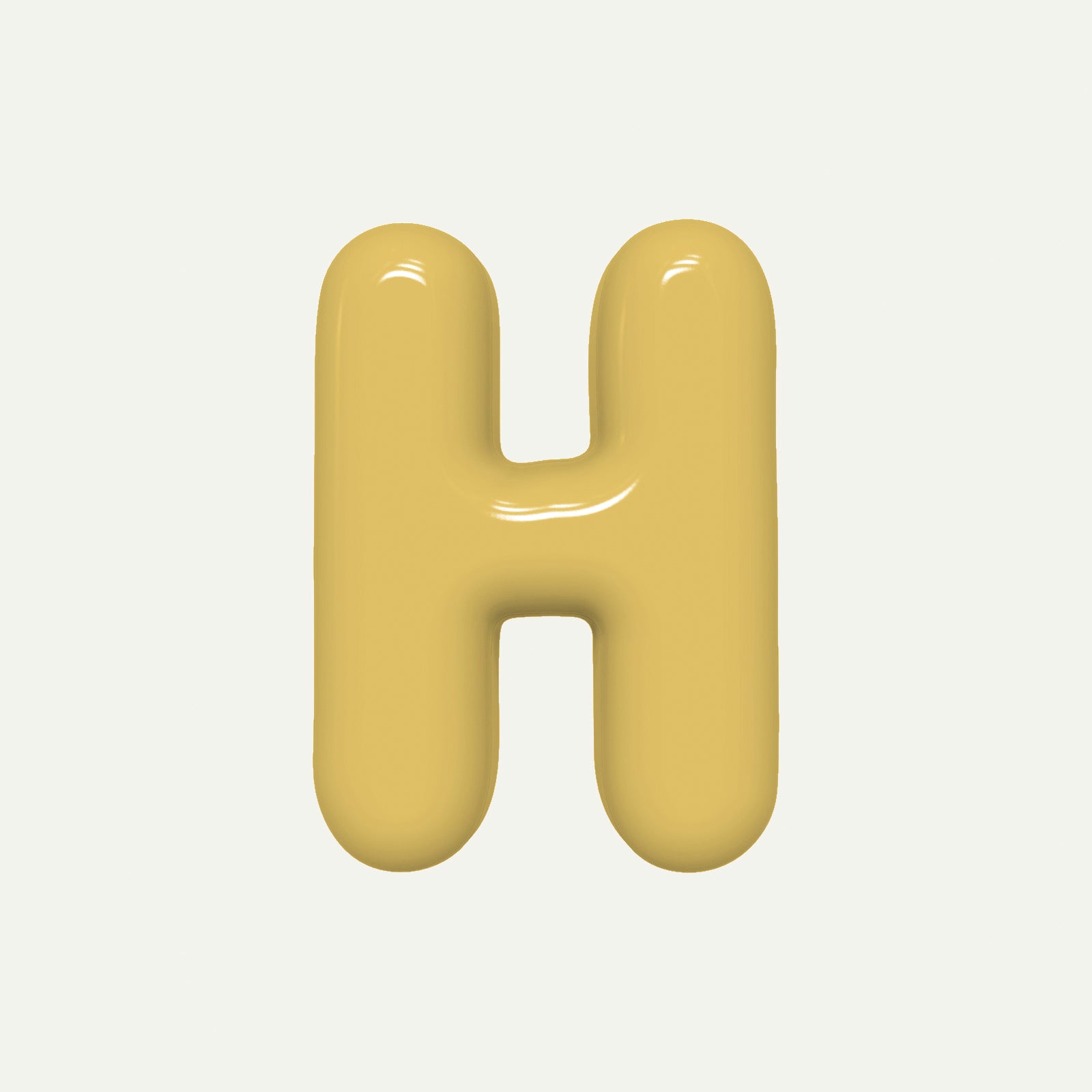 Letter H – handcrafted ceramic decor