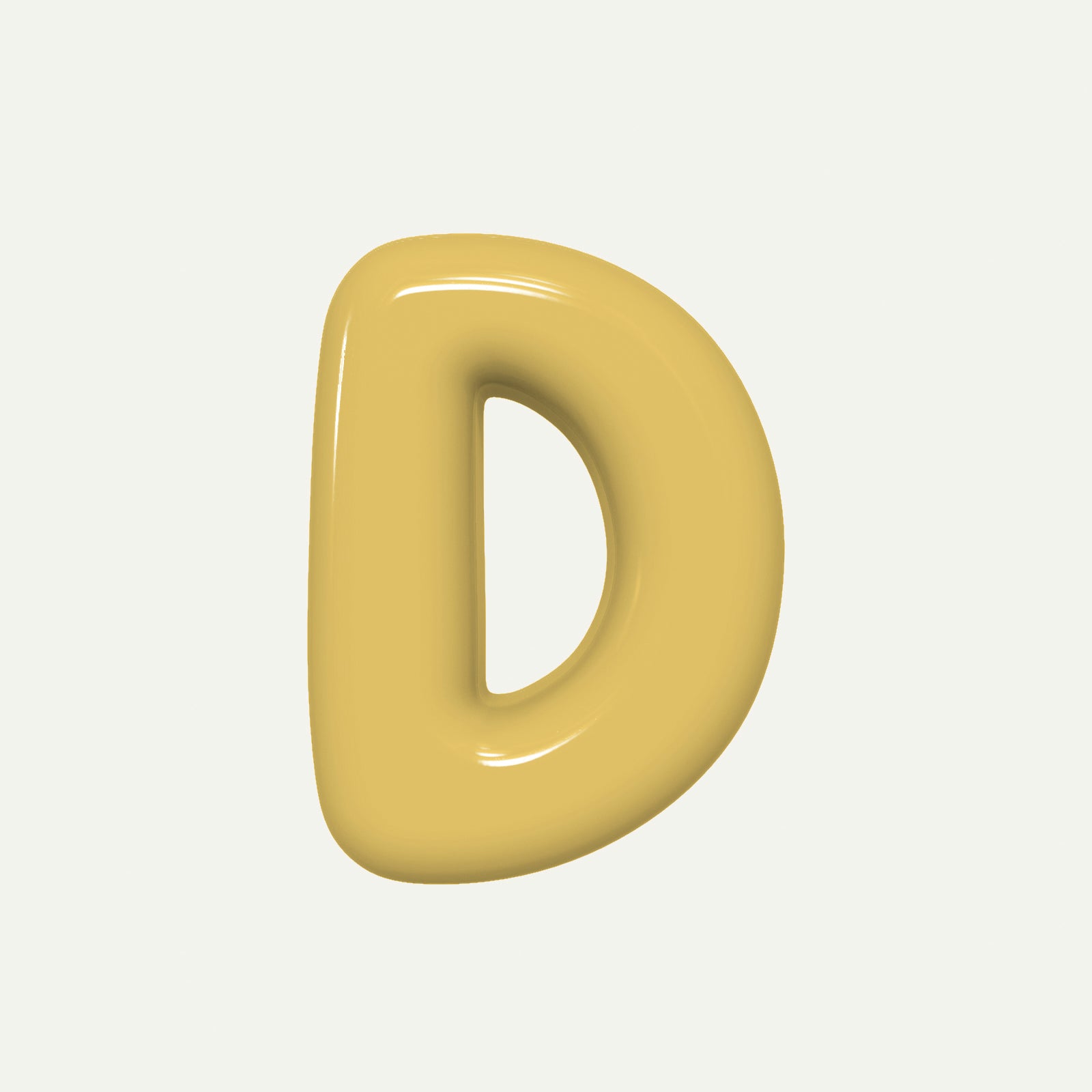 Letter D – handcrafted ceramic decor