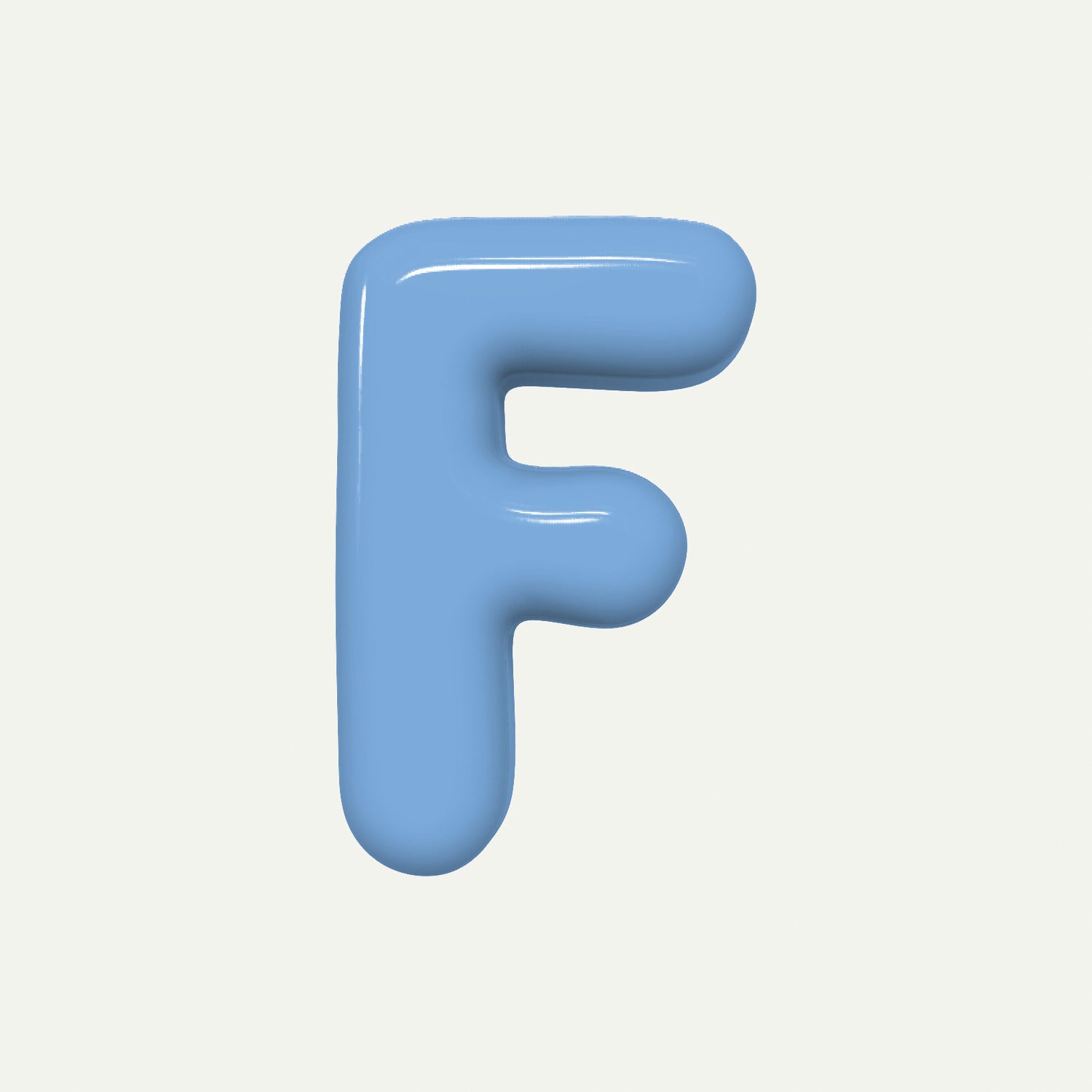 Letter F – handcrafted ceramic decor