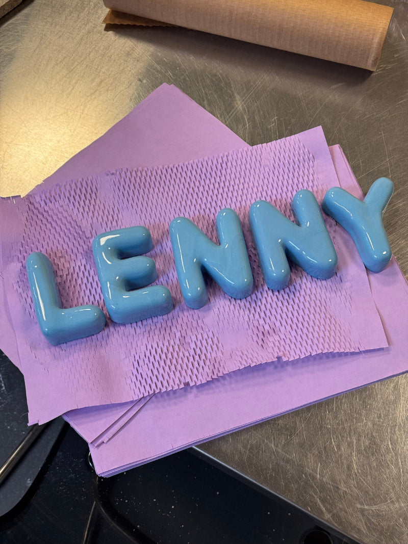 Word BLESSED - handcrafted ceramic decor