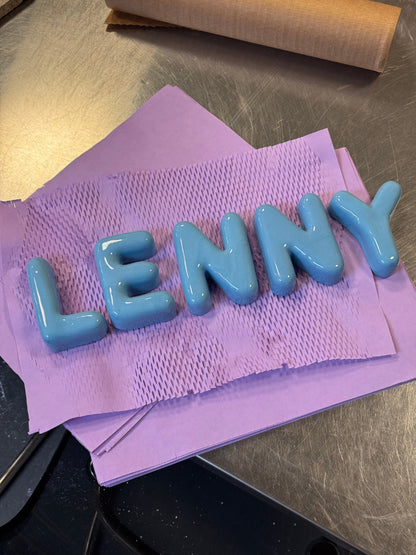 Word BLESSED - handcrafted ceramic decor