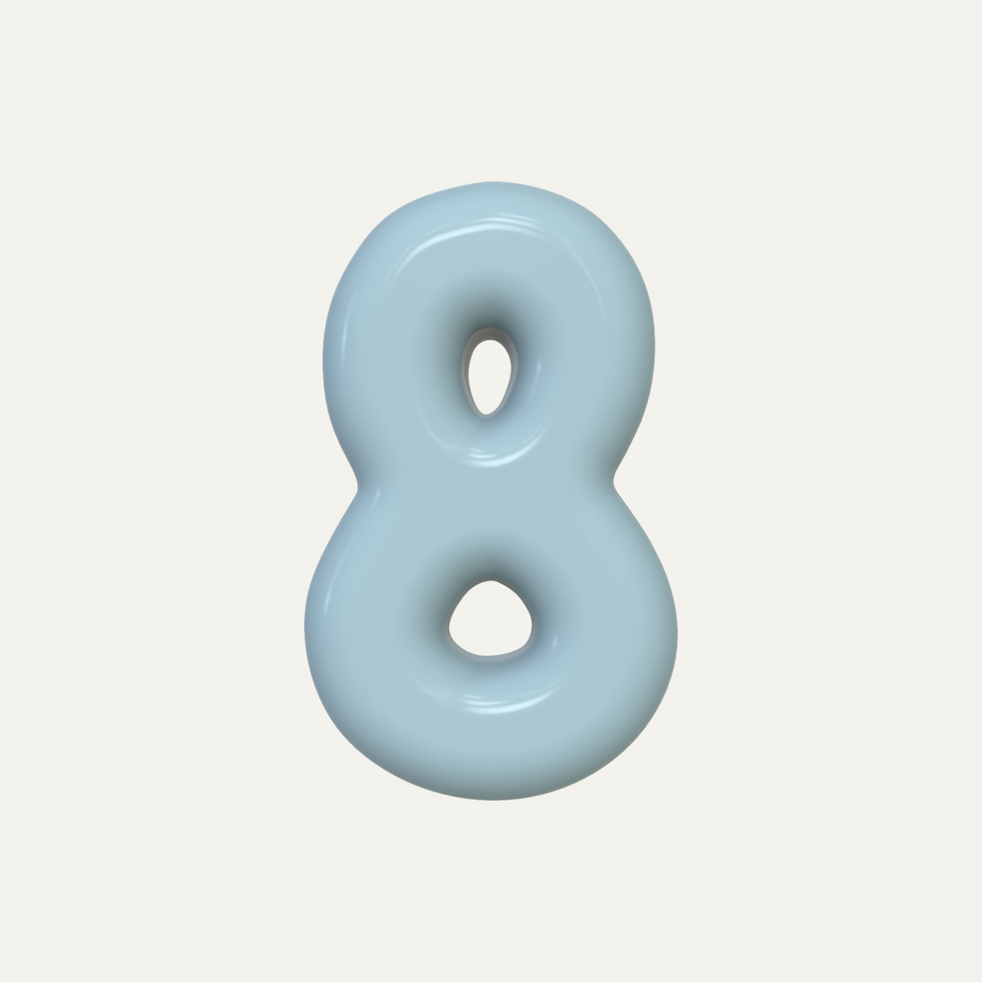 Number – handcrafted ceramic decor