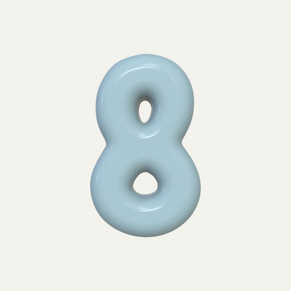 Number – handcrafted ceramic decor