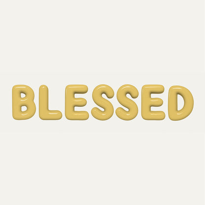 Word BLESSED - handcrafted ceramic decor