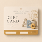 Letters of Clay Gift Card
