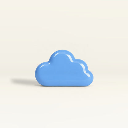 Cloud – handcrafted ceramic decor in Pastel sky blue