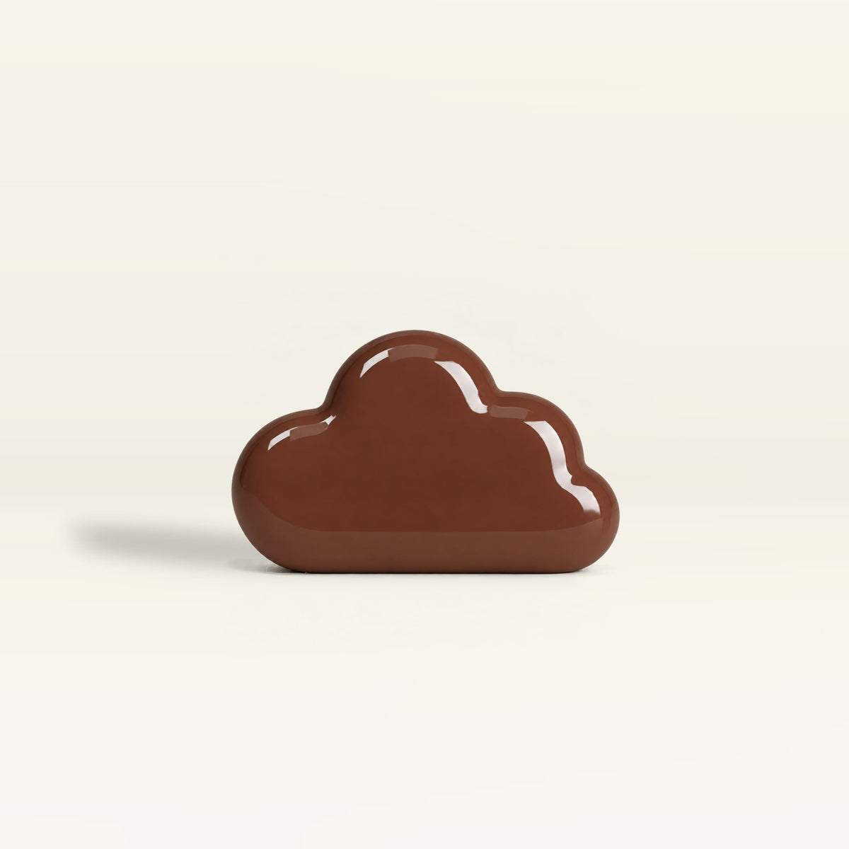 Cloud – handcrafted ceramic decor in Deep chocolate brown