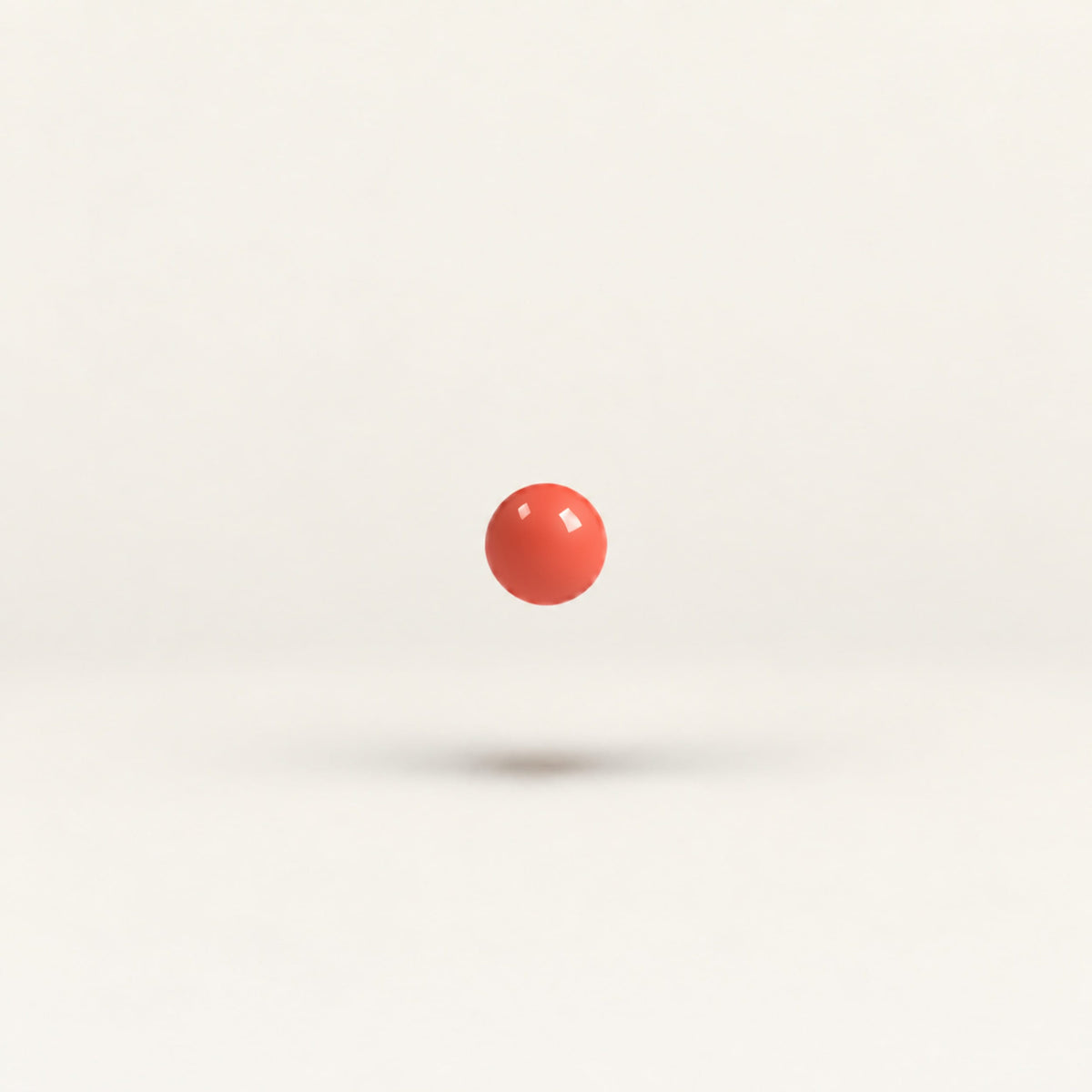 Dot – handcrafted ceramic decor in Warm coral red