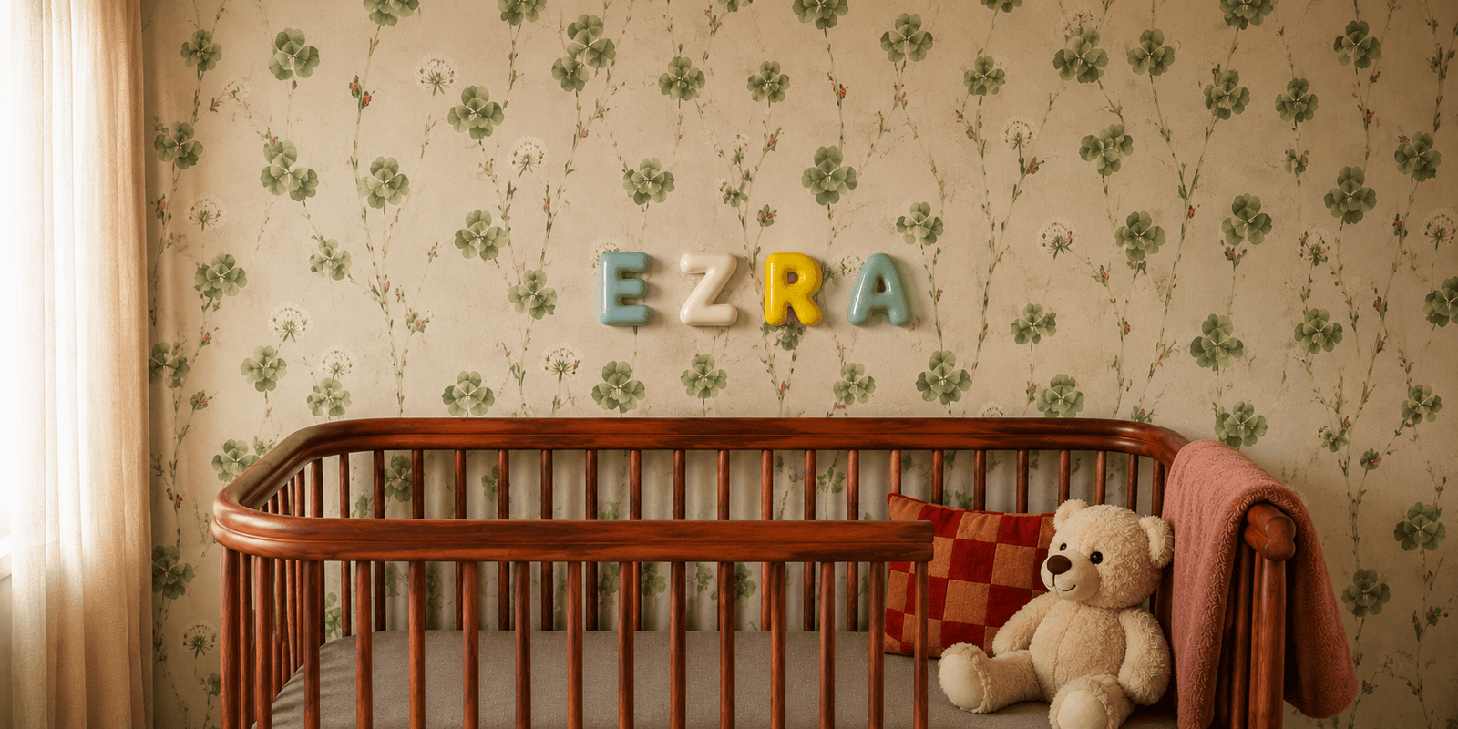 Ceramic letters mounted on a wall