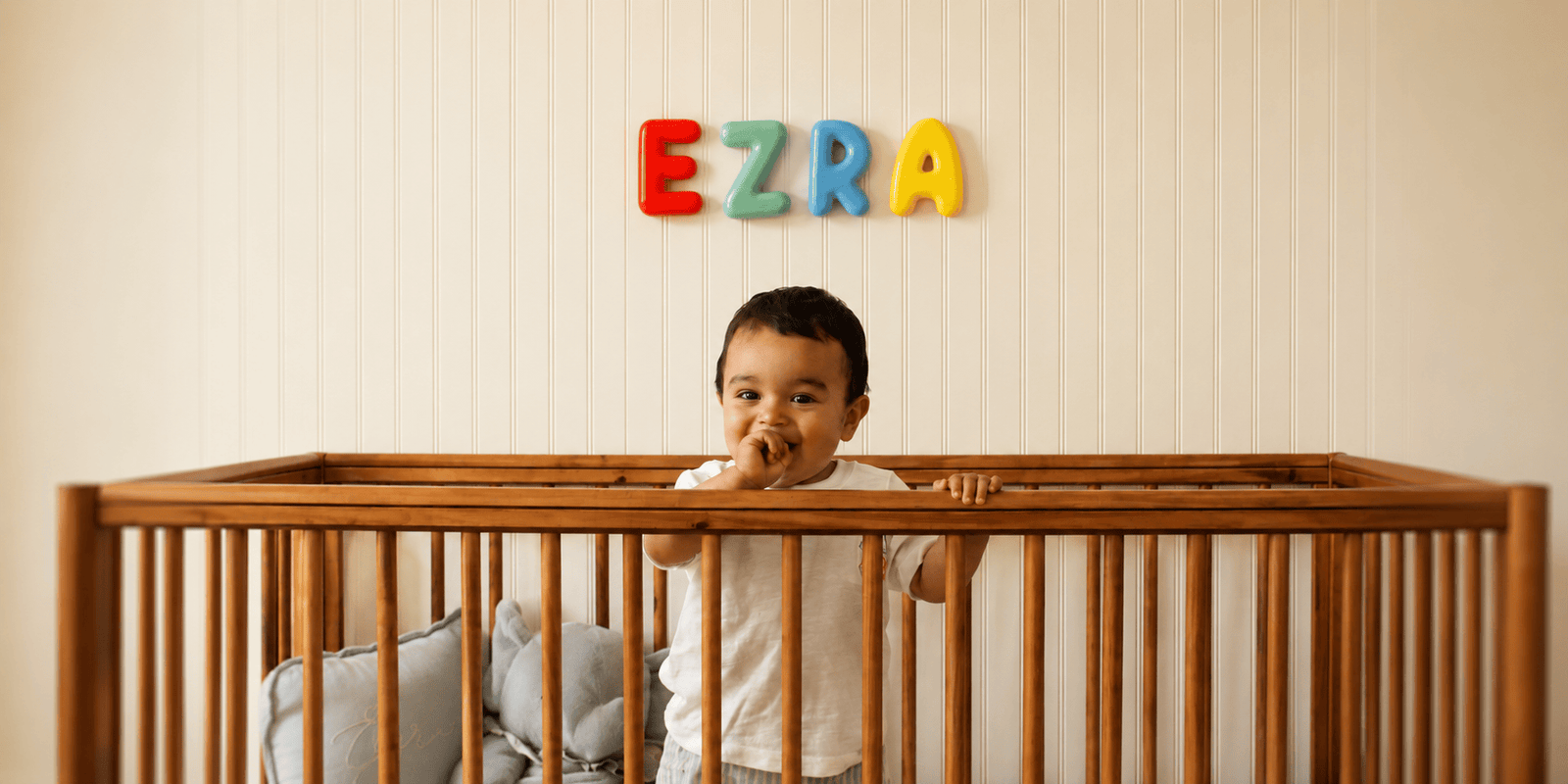 Ceramic letters mounted on a wall