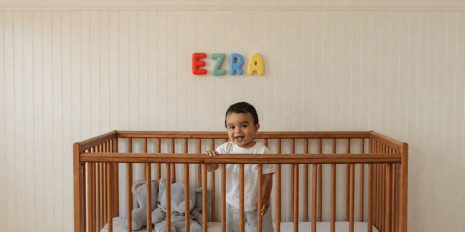 Ceramic letters mounted on a wall