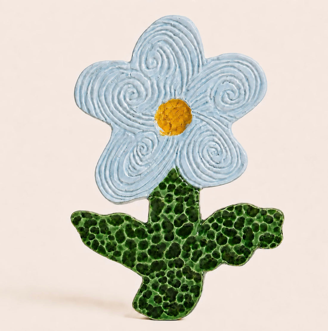 Ceramic Blue Flower – handcrafted wall decor