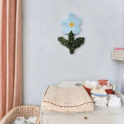 Ceramic Blue Flower – handcrafted wall decor