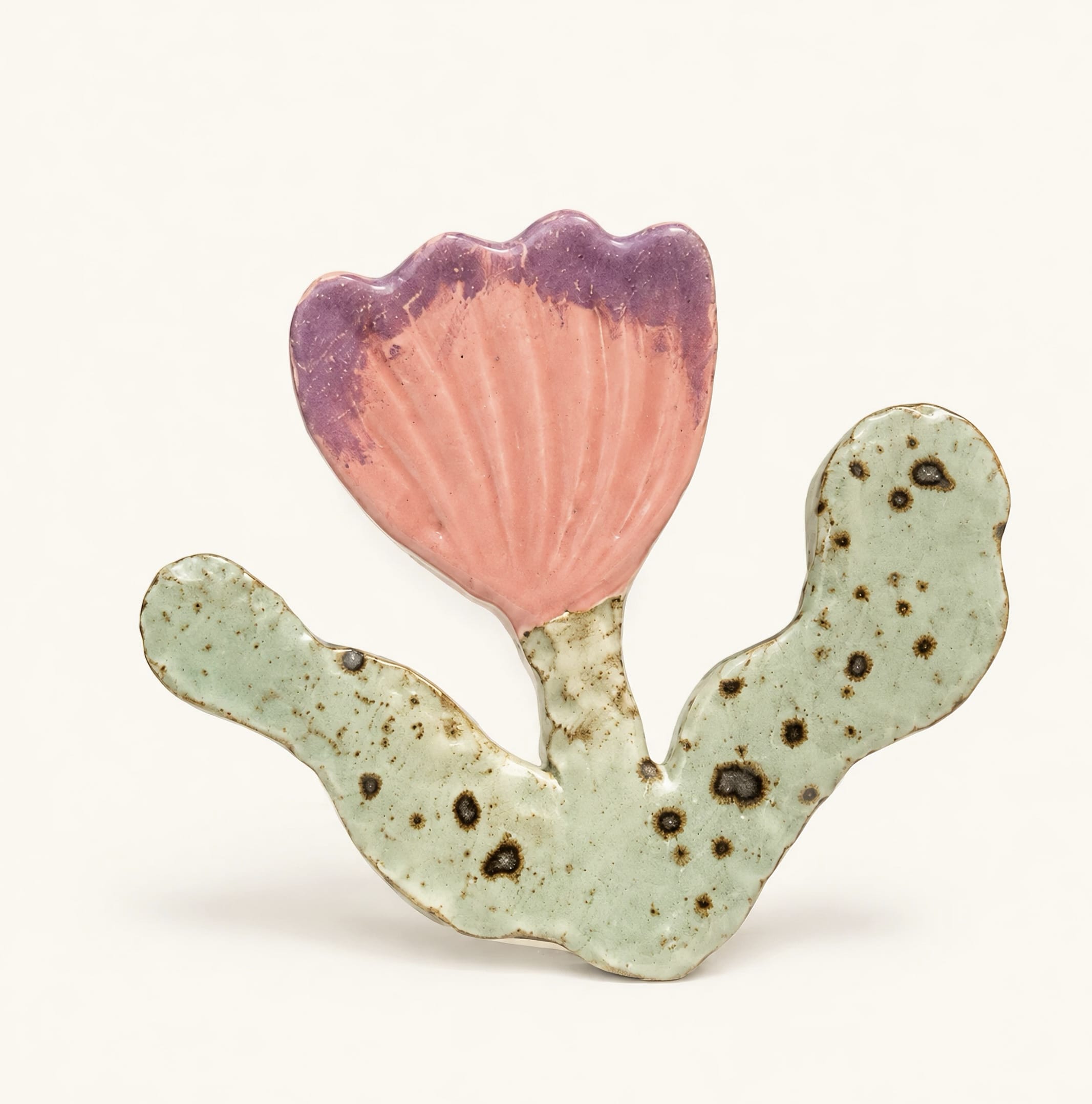 Ceramic Red Flower – handcrafted wall decor