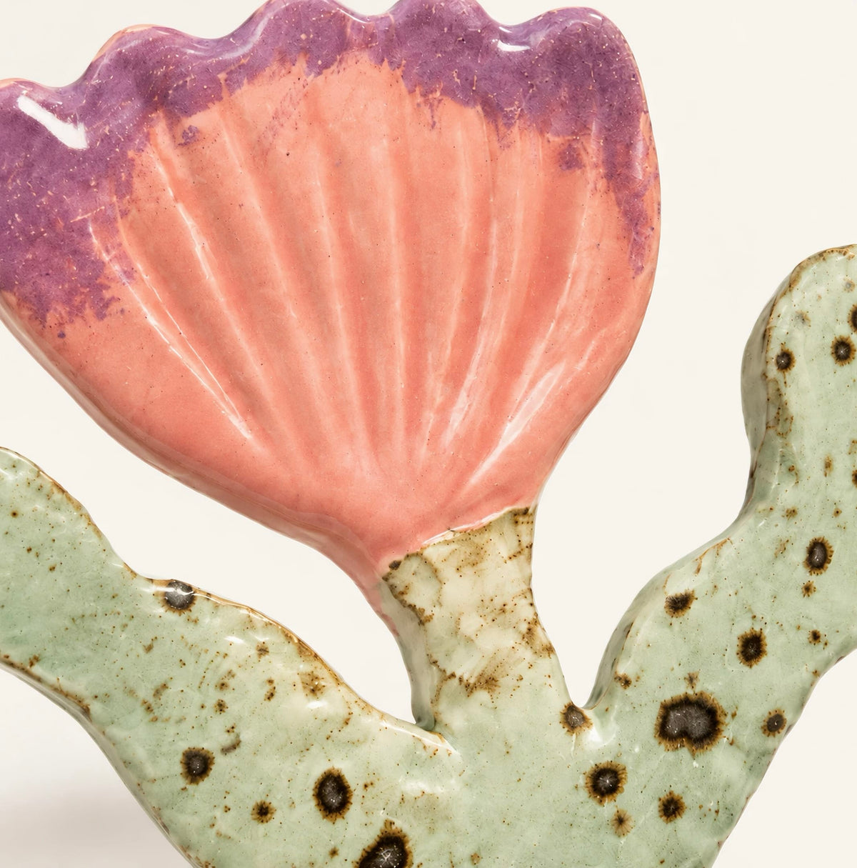 Ceramic Red Flower – handcrafted wall decor